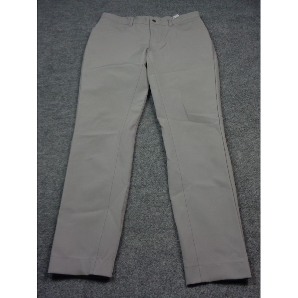 State & Liberty Tech Pants Mens 33x31 Light Grey 4 Way Stretch Nylon Performance - Picture 1 of 13